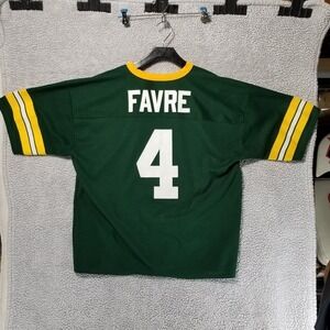 VINTAGE Logo 7 ~ Brett Favre Green Bay Packers Football Jersey Men's XL‎